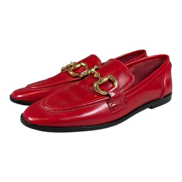 Jeffrey Campbell Red Loafers with Gold Bit Hardware – Women’s Size 8 – NWOB - Picture 8 of 10